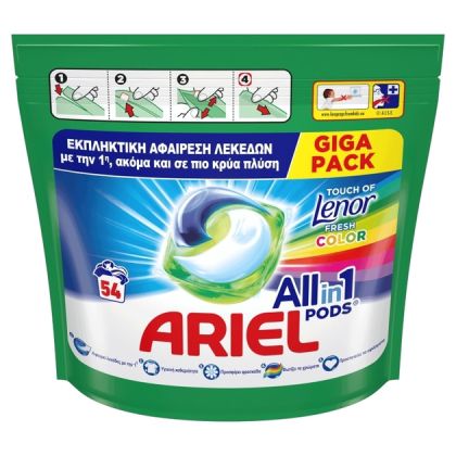 Капсули за пране Ariel 54бр с Ленор