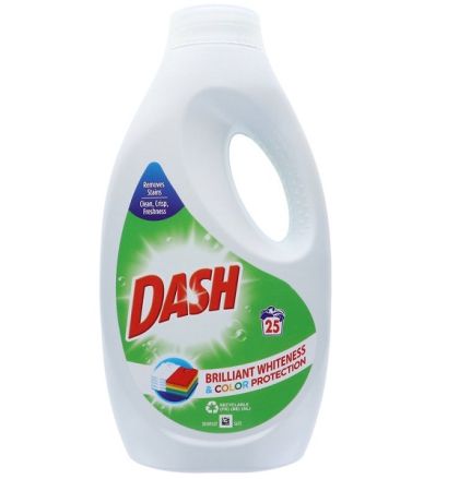 Течна прах Dash Briliant 25пр за цветни и бели дрехи
