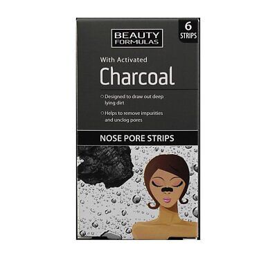 Ленти за нос 6бр с активен въглен Beauty Formulas Charcoal