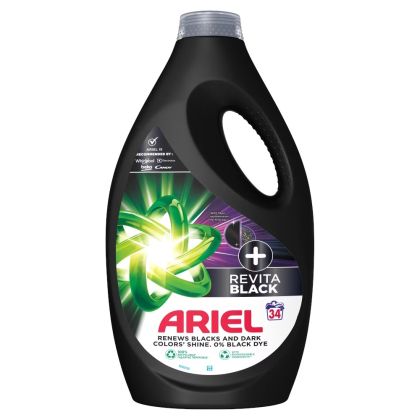 Течна прах Ariel 34пр 1.7л Revita Black за черни дрехи