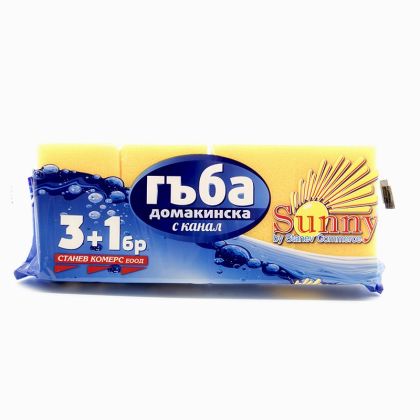 Домакинска гъба 4бр с канал 61019