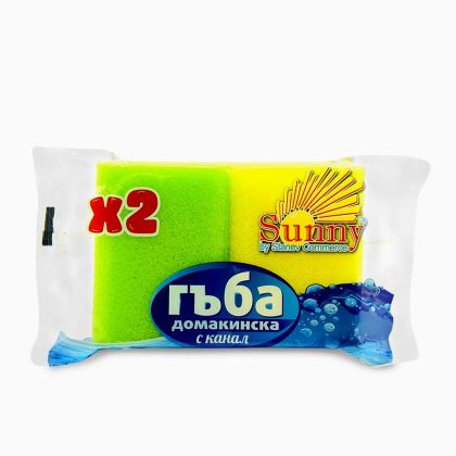 Домакинска гъба 2бр с канал 61022