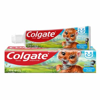Детска паста за зъби Colgate 2-5г 50мл Дъвка и Плодове