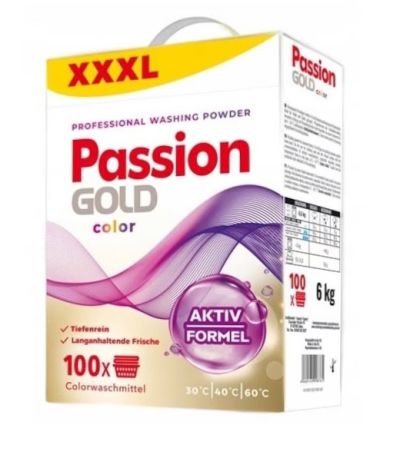 Прах за пране Passion Gold 100пр 6кг за цветно