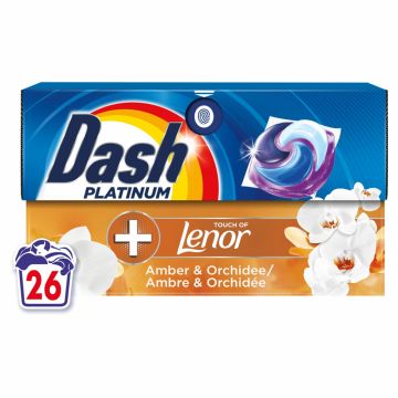 Капсули за пране Dash Platinum Lenor 4в1 Златна орхидея