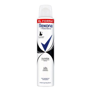 Дезодорант спрей Rexona 200мл Invisible Black & White