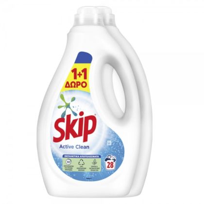 Течна прах Skip Active Clean 2х28пр 1.4л