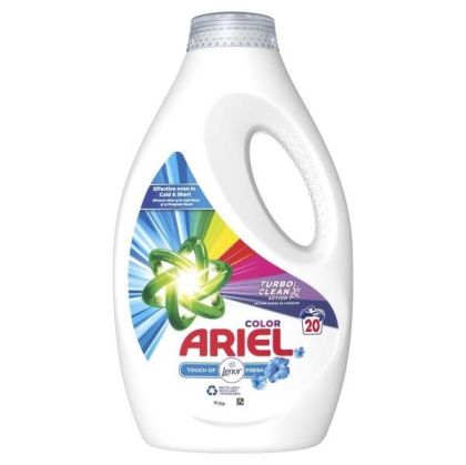 Течна прах Ariel 20пр 1л с Ленор за цветни дрехи