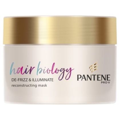 Маска за коса Pantene Hair Biology 160мл Frizz & Illuminate (за блясък)