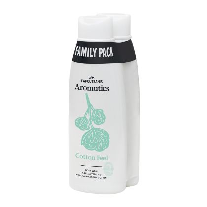 Душ гел 2х650мл Papoutsanis Aromatics Cotton Fresh