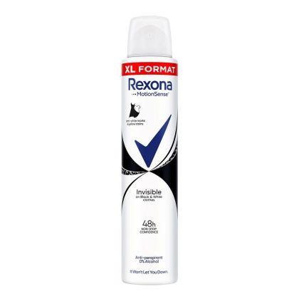 Дезодорант спрей Rexona 200мл Invisible Black & White