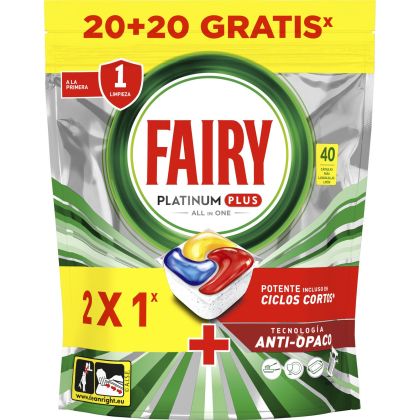 Таблетки за съдомиална Fairy Platinum Plus 40бр лимон