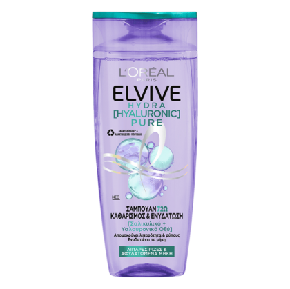 Шампоан Loreal Elvive 400мл Hydra Hyaluronic Pure