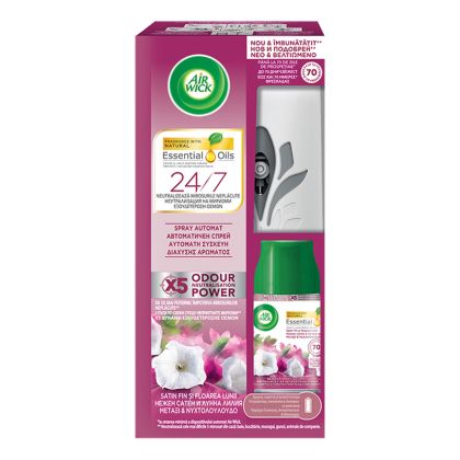 Ароматизатор за стая + пълнител 250мл Air Wick Satin & Moon Lily