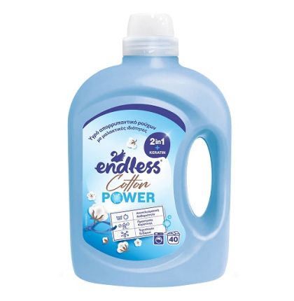 Течна прах с омекотител 2в1 Endless Cotton Power 40пр 2л
