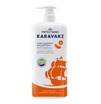 Душ гел Papoutsanis Karavaki 750мл Мандарина и Невен