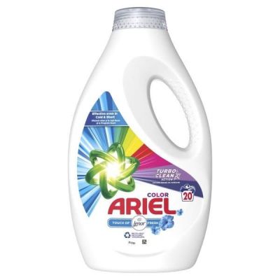 Течна прах Ariel 20пр 1л с Ленор за цветни дрехи