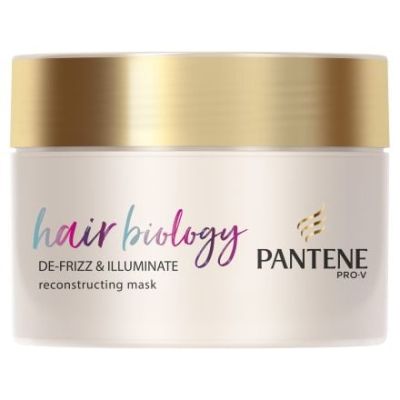 Маска за коса Pantene Hair Biology 160мл Frizz & Illuminate (за блясък)