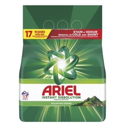 Прах за пране Ariel Mountain Spring 17пр 1.17кг за бяло пране
