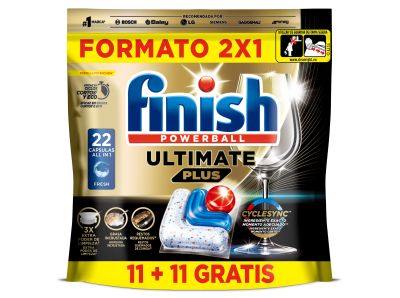 Таблетки за съдомиална Finish Ultimate Plus 22бр Лимон