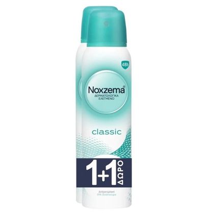 Спрей против изпотяване Noxzema Classic 1+1